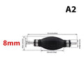 Manual Fuel Transfer Pump Rubber Aluminum Hand Primer Bulb Diesel Zpaxo 8mm