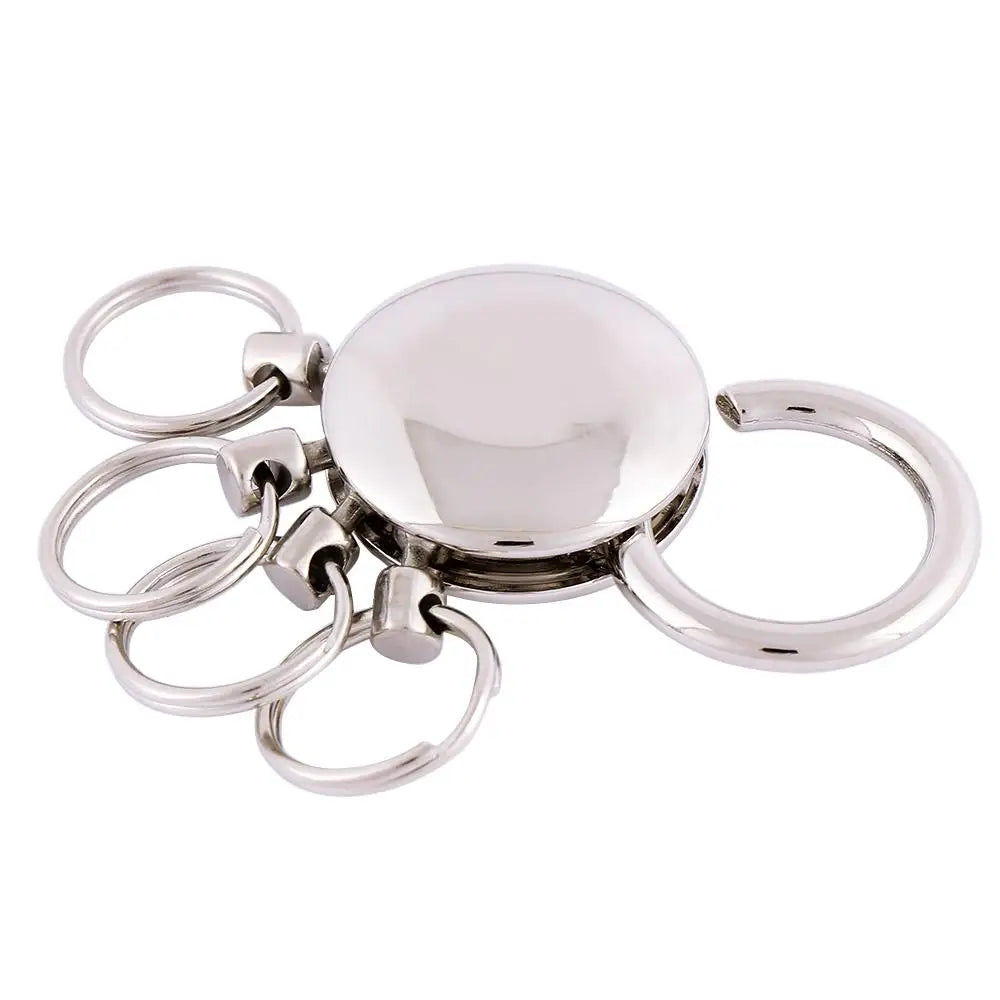 Shackle Hombre Rings Chain Keyring Waist on Keychain Clip Key Chain 4 Ring Keyring Detachable Keychain Holder Zpaxo
