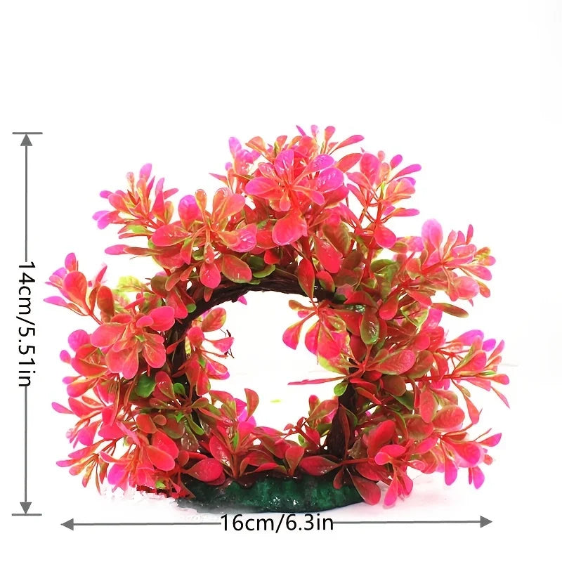 Underwater Wreath Artificial Plastic Aquarium Fish Tank Aquatic Fake