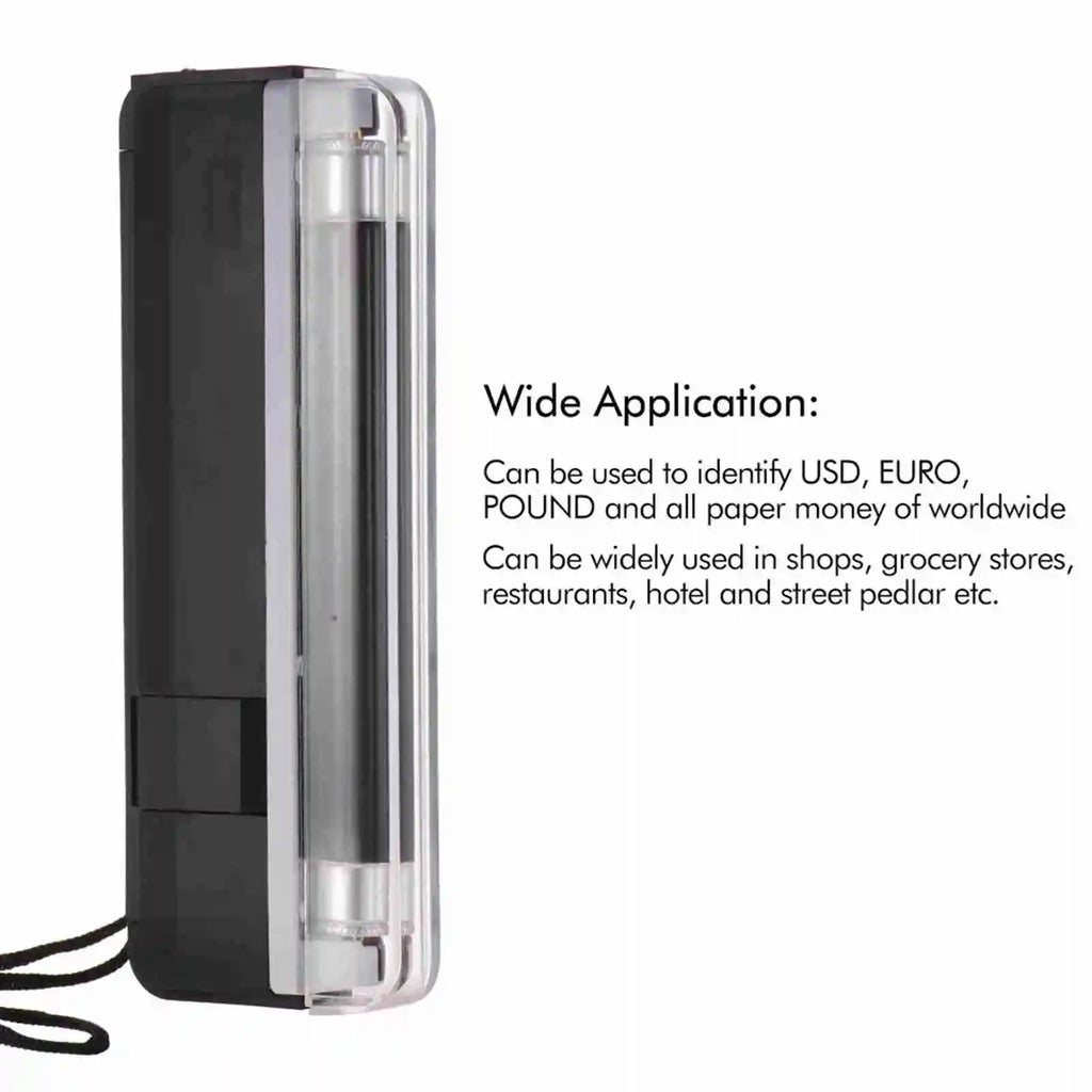 2-in-1 Mini Money Detector with UV Light Flashlight Counterfeit Cash Currency Banknote Bill Checker Tester for USD EURO POUND Zpaxo