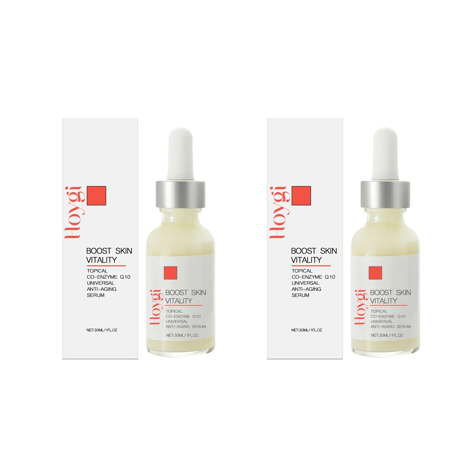 Hoygi CoQ10 Face & Neck Firming Serum | Anti-Aging Fine Lines Anti-Aging Face Serum Zpaxo 2 x 30ml Boxed