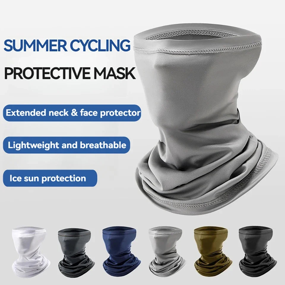 Summer Sun Mask Cycling Fishing Magic Face Scarf Neck Ice Silk Scarf Outdoor Anti-uv Sunscreen Breathable Mask Sports Headgear Zpaxo
