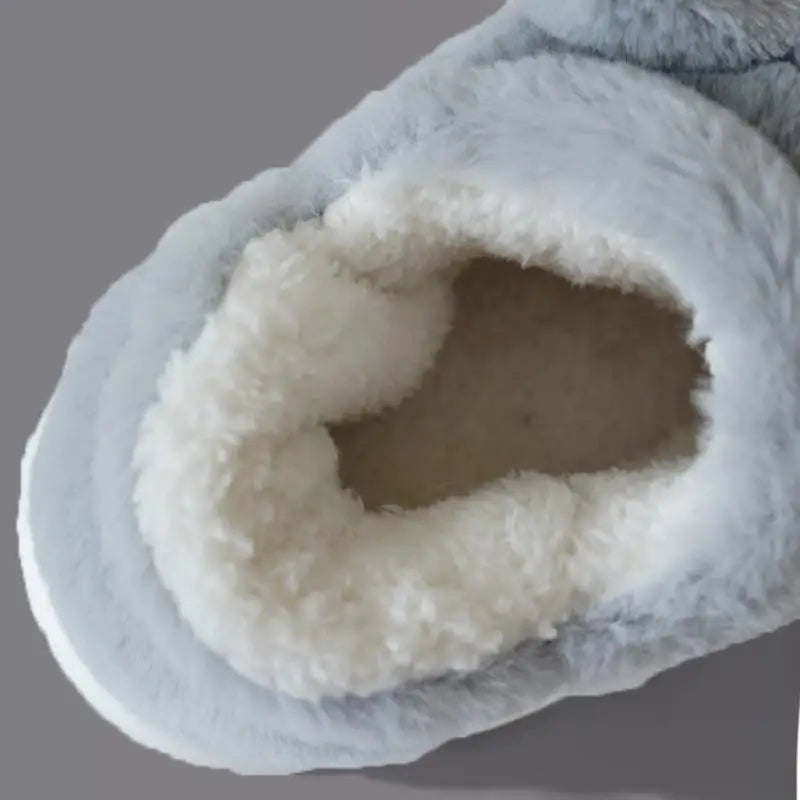 Women Indoor Cotton Slippers Cute Cartoon Dog Winter Warm Shoes Zpaxo
