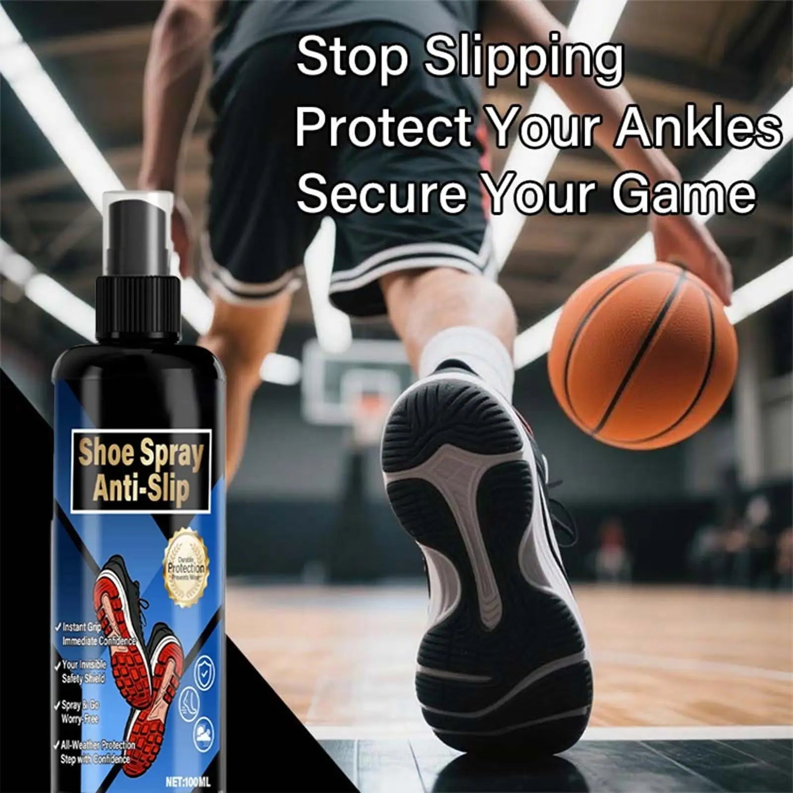 Shoe Grip Spray Anti Slip Enhancer Sports Safety Traction Liquid