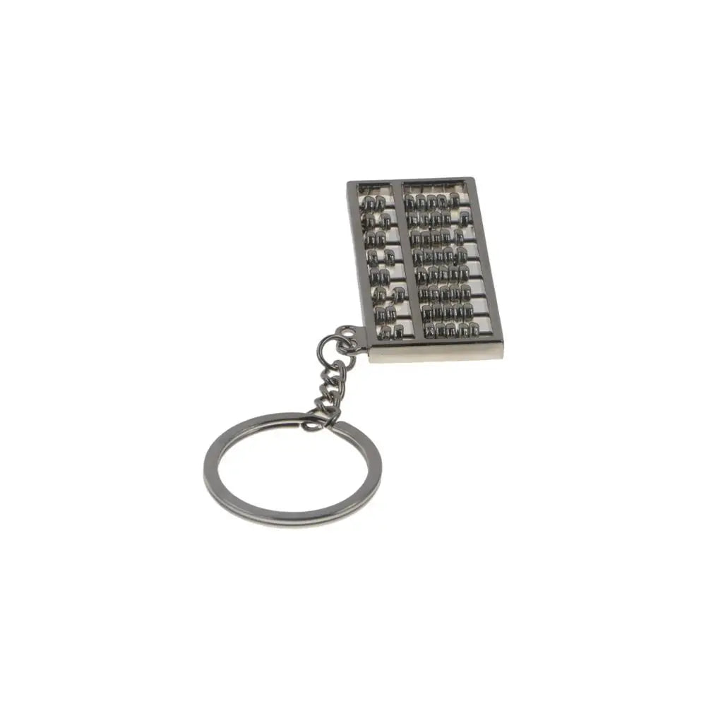 3D Classic Cute Mobilizable 8 Rows Abacus Metal Pendent Simulation Model Gift Keychain Keyfob Keyring Zpaxo