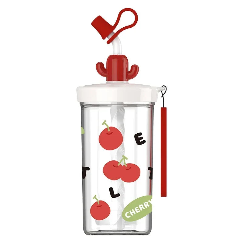 Hot Mixing Plastic Water Cup, Large Capacity Straw Cup, Student Portable and Easy To Use Cup, Dual-use Milk Coffee Gift liyi Zpaxo