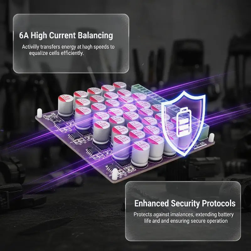 BMS 6A Hybrid Active Equalization Unit 3S 4S 6S 8S 17S Lifepo4 18650 Zpaxo