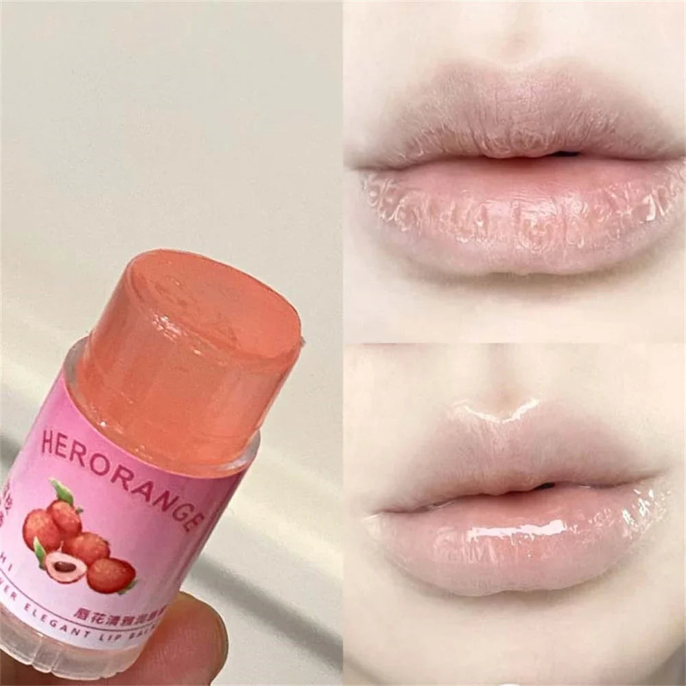 Transparent Coconut Fruit Lip Balm Care Moisturizing Fade Fine Lines Zpaxo 05 Litchi
