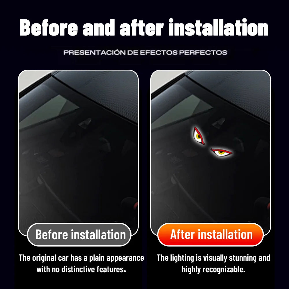 Blinking Animated Sun Magic Eye Car LED Light Dynamic Decorative Lamp