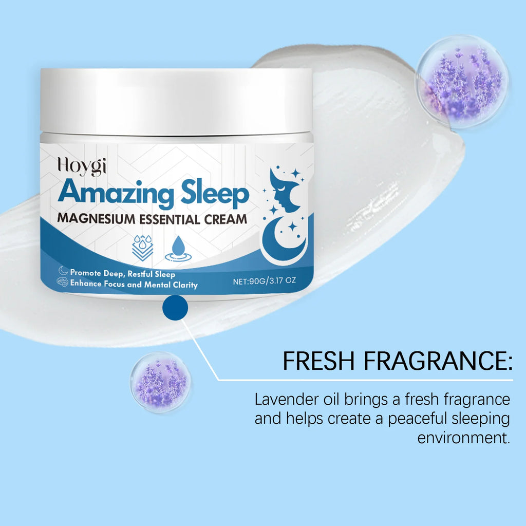Hoygi Magnesium Cream Gentle Relaxing Hydrating Sleep Support Nighttime Body Lotion for All Skin Types Sensitive Dry Oily Zpaxo
