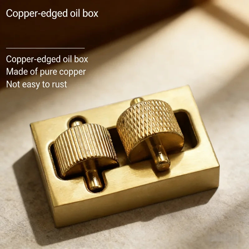 Pure copper mini edge oil box bucket edge oil pen leather edge processing DIY hand sewn cowhide leather art leather goods Zpaxo Default Title