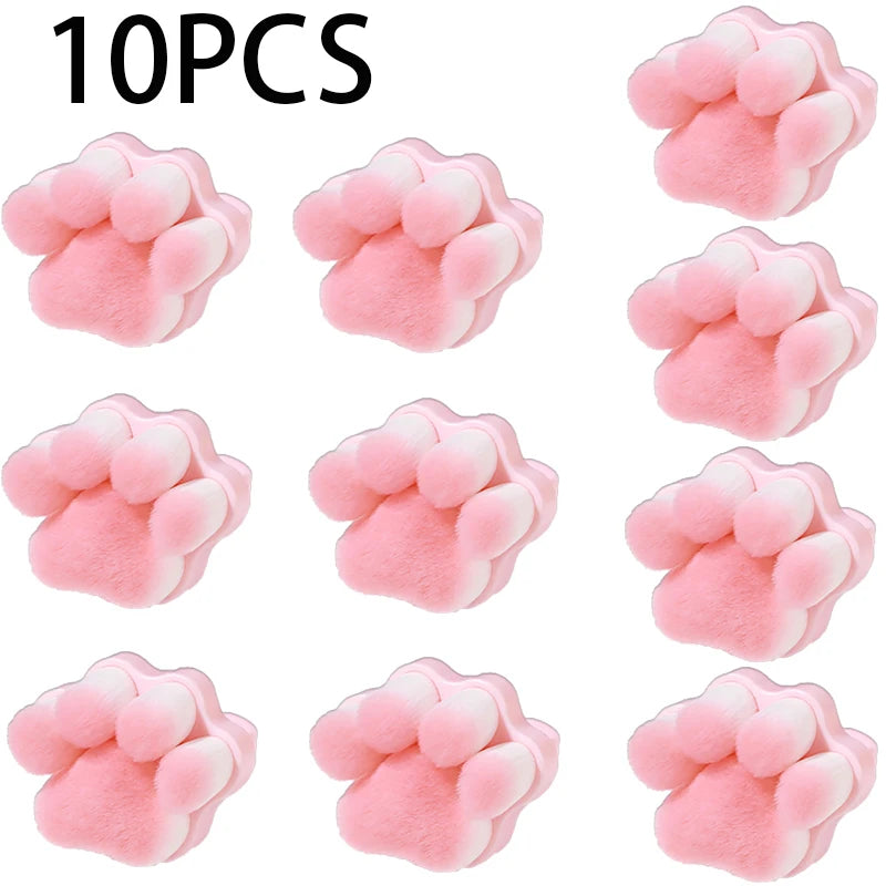 1- Cat's Paw Manicure Dust Clean Brush Finger Ring Duster Soft Hair