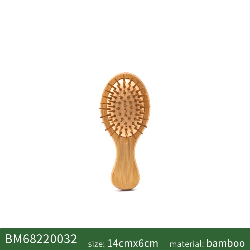 Bamboo Hair Brush Women Styling Hair Comb Hairbrush Wide Teeth Bamboo Combs for Hair Smooth Massage Scalp Brush Barber Comb Zpaxo mini brush China Mainland
