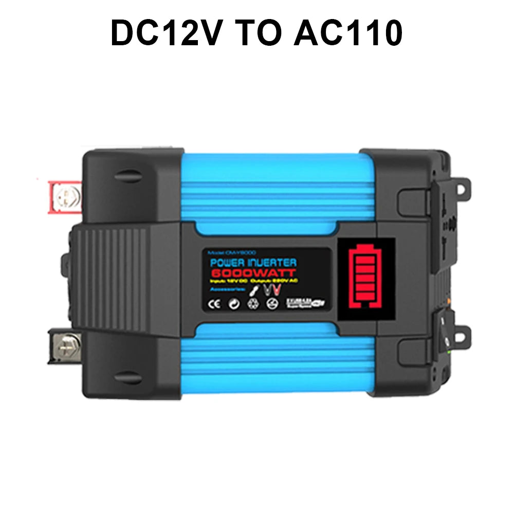 6000W Solar System DC12V 110V 220V Off-grid Inverter 100A Controller