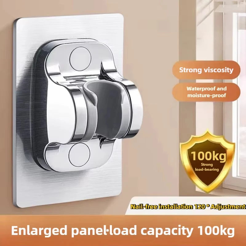 Shower Head 4 Modes Water Saving Adjustable High Pressure Shower Handheld Spray Hangable Multifunctional Bathroom Accessories Zpaxo Silver holder