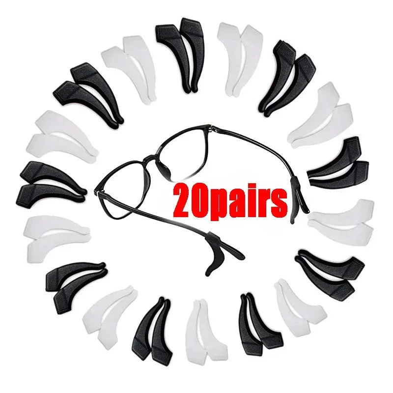 Clear Silicone Anti-Slip Eyeglass Ear Hooks | 1–20 Pairs