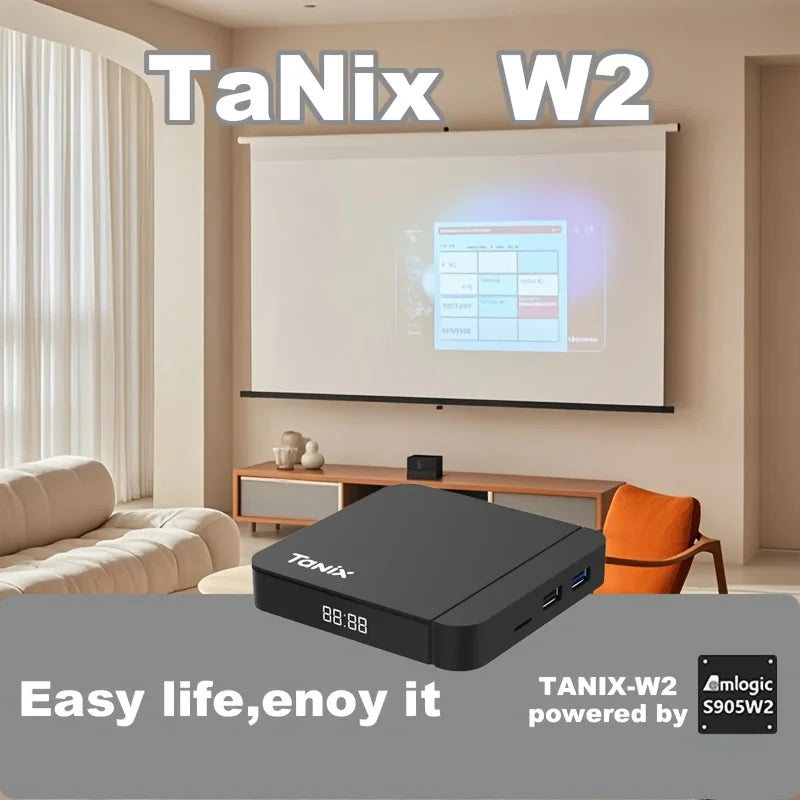 Tanix W2 TV Box Android11 Amlogic S905W2 2G16G Support 3D AV1 BT Wifi Zpaxo