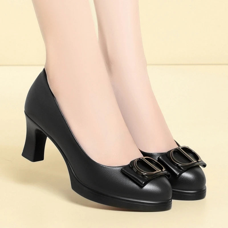 Cheongsam Shoes Women Wide-leg Pants Single Catwalk Heels Without Zpaxo HC9508 Black 6cm 38 China Mainland