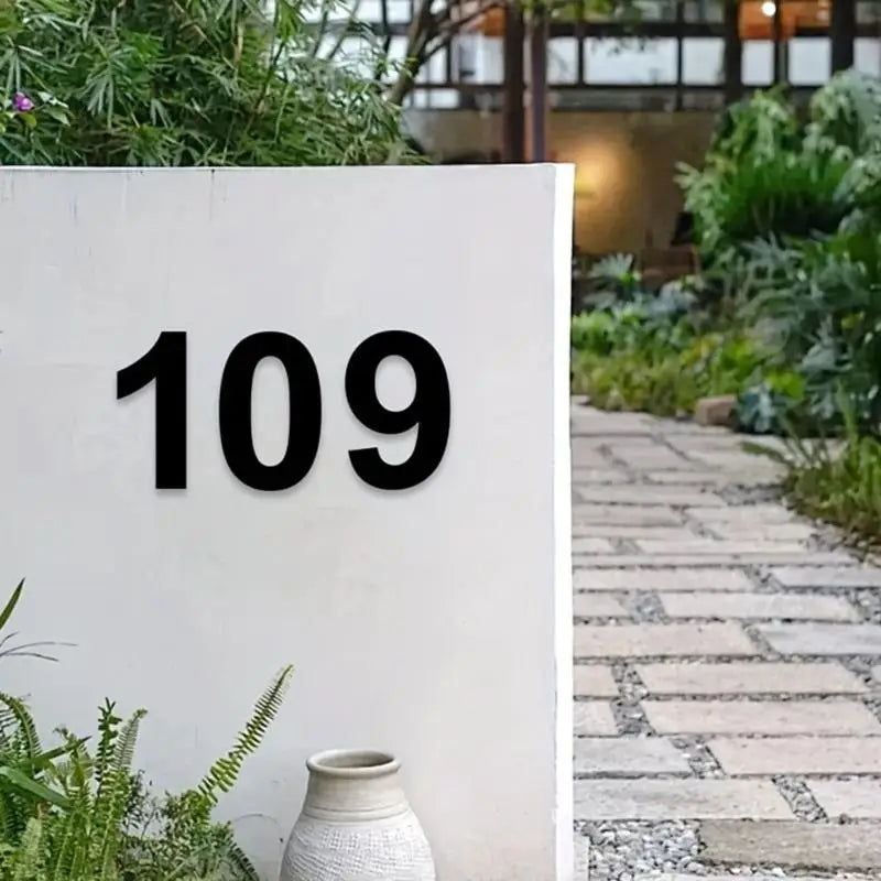 Floating Address Houses Number,Metal Modern Houses Number with Set for Door Garden Mailbox Decors Visibility Signage Zpaxo