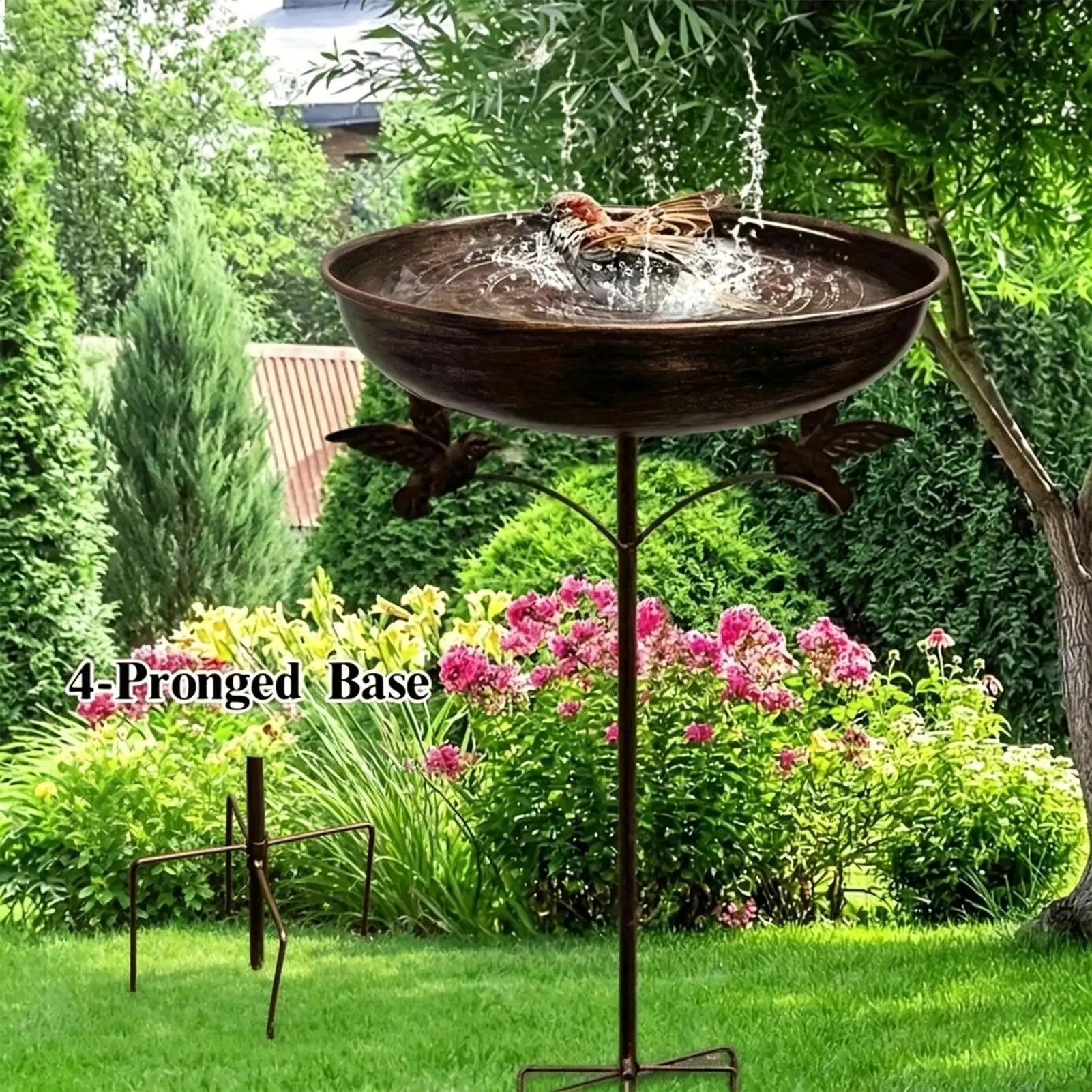 Bird Bath Hummingbird Feeding Container Garden Gardeners Homeowners