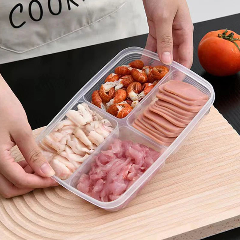 Portable Compartment Refrigerator Freezer Organizers Sub-packed Meat Zpaxo
