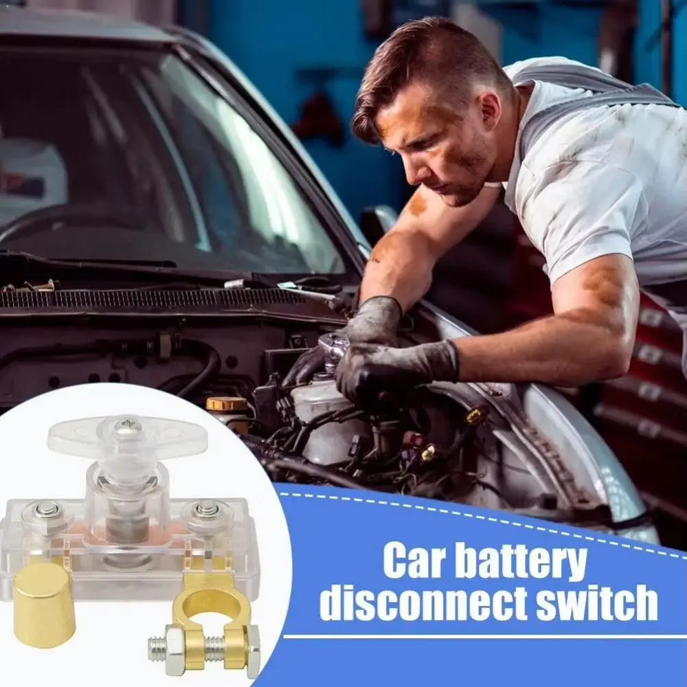 Alloy/Copper Battery Isolation Switch 12 - 24 V Quick Cut-off Battery Switch Durable Battery Terminal Negative Isolator Car Zpaxo