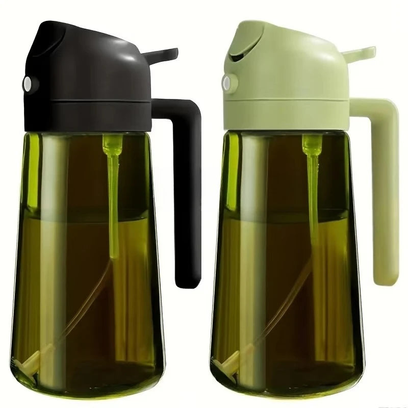 2-in-1 Oil Dispenser & Sprayer 500ML Leakproof Olive Oil Sprayer Bottle for Cooking Spray Airfryer BBQ Camping Zpaxo