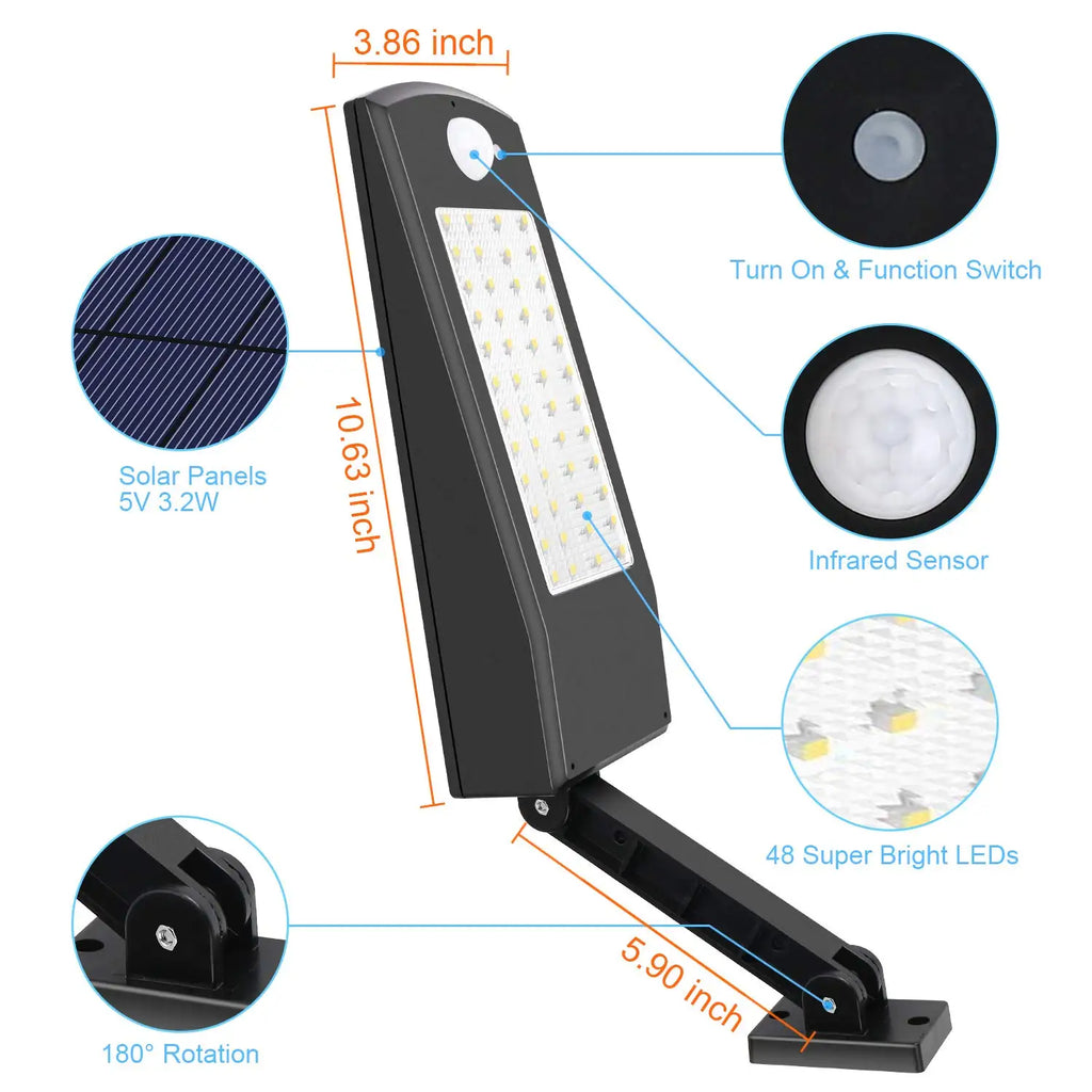 Solar Wall Lights Remote Control Adjustable Brightness Waterproof Zpaxo