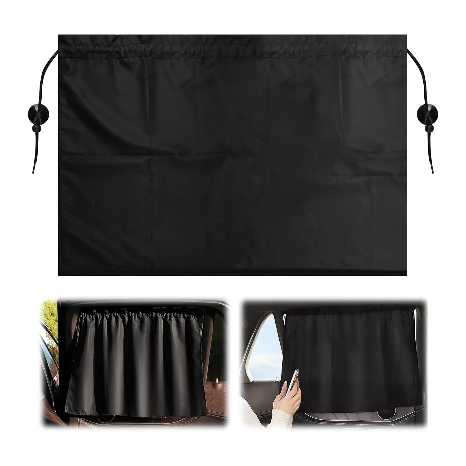 Car Privacy Curtain 1PC Suction cup blackout curtain Window Shade Privacy Travel Nap Night UV Reflection UV Block Sunshade Zpaxo
