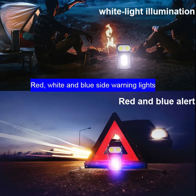 ESMARTER COB LED Flashlight – Adjustable, Magnetic & Keychain Torch