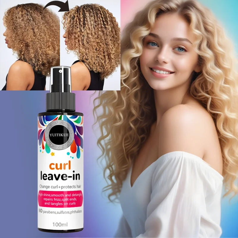YUITIKUE Leave-In Curl Spray – Frizz Repair & Shine 100ml Leave-In Curl Spray Zpaxo