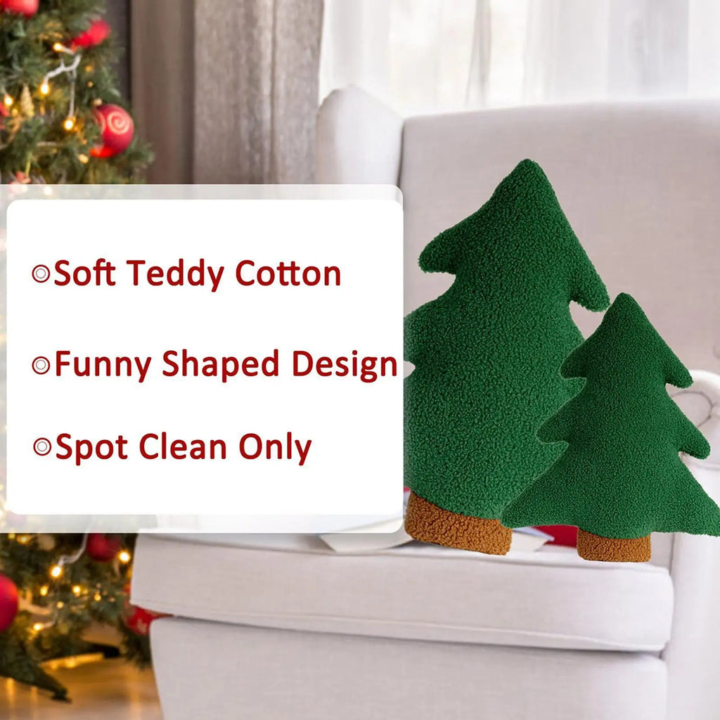 Christmas Tree Pillow Soft Plush Throw Cushion Sofa Bed Couch Bedroom