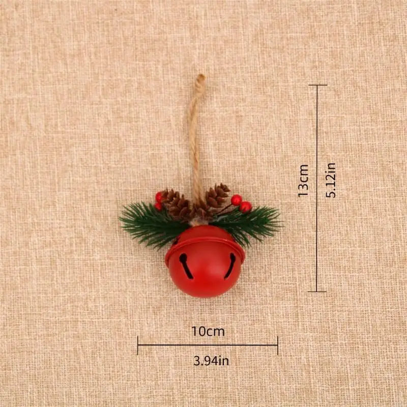Christmas Bells Decorations 5 Metal Hanging Ornament Indoor Outdoor