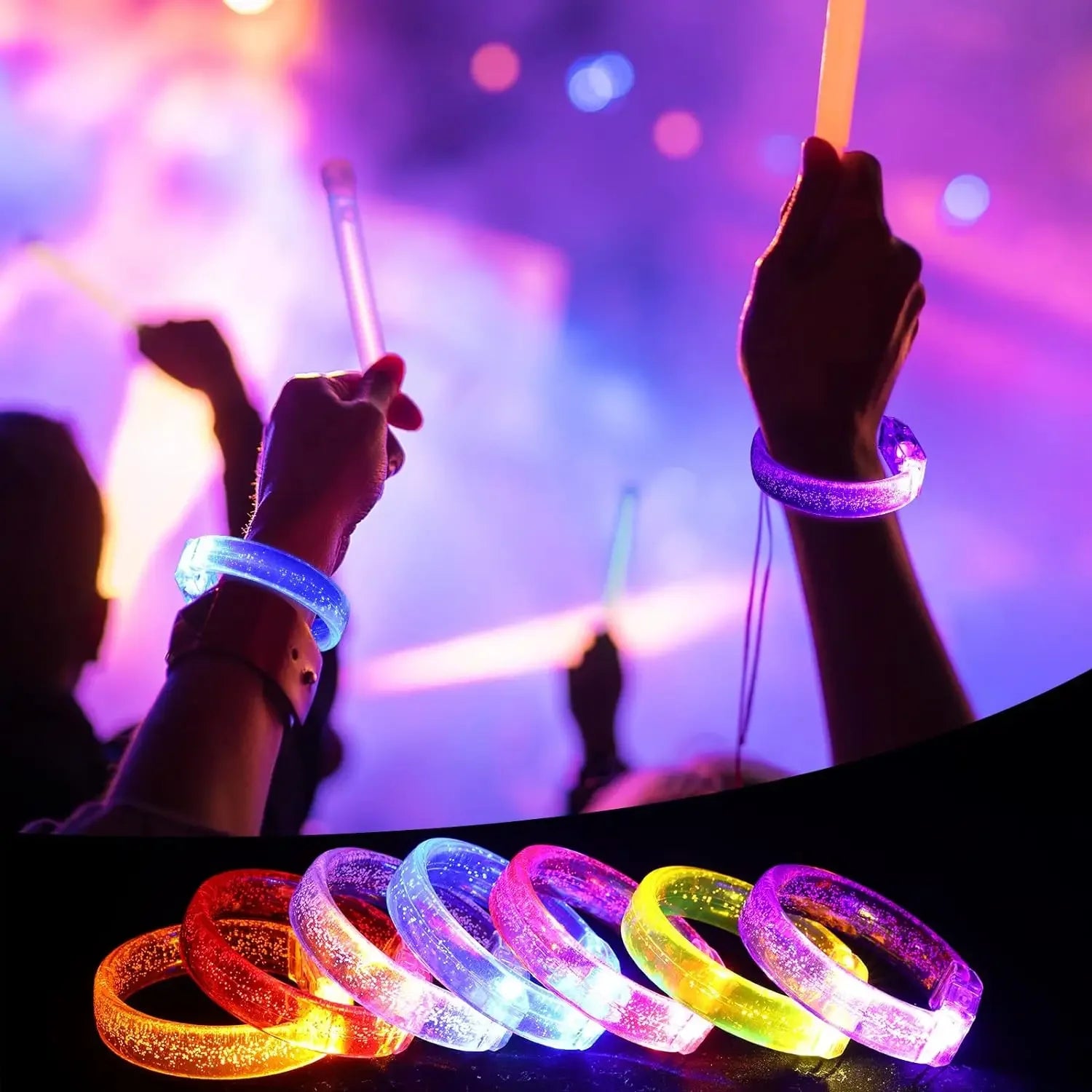 Customized LED Bracelets Luminous Christmas Neon Party Wedding