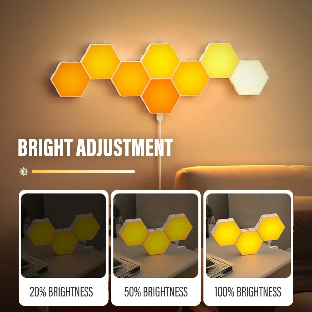 Smart LED RGB Wall Lights APP Bluetooth Control Hexagonal Quantum Zpaxo