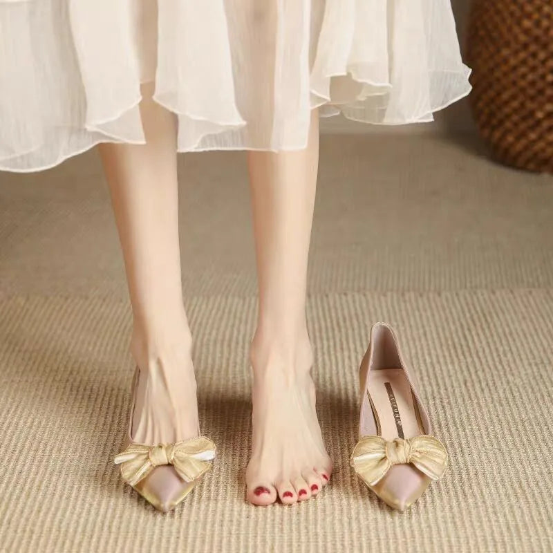 French Dress Small Fashion Design Temperament Socialite Heels Pointed