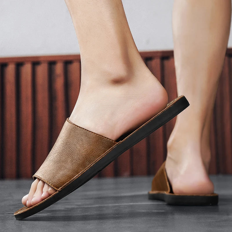 Men's Slippers Comfortable Lightweight Soft Sole Casual Slides Indoor