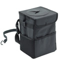 Oxford Cloth Car Trash Can Waterproof Washable Hanging Garbage Bag Zpaxo Black
