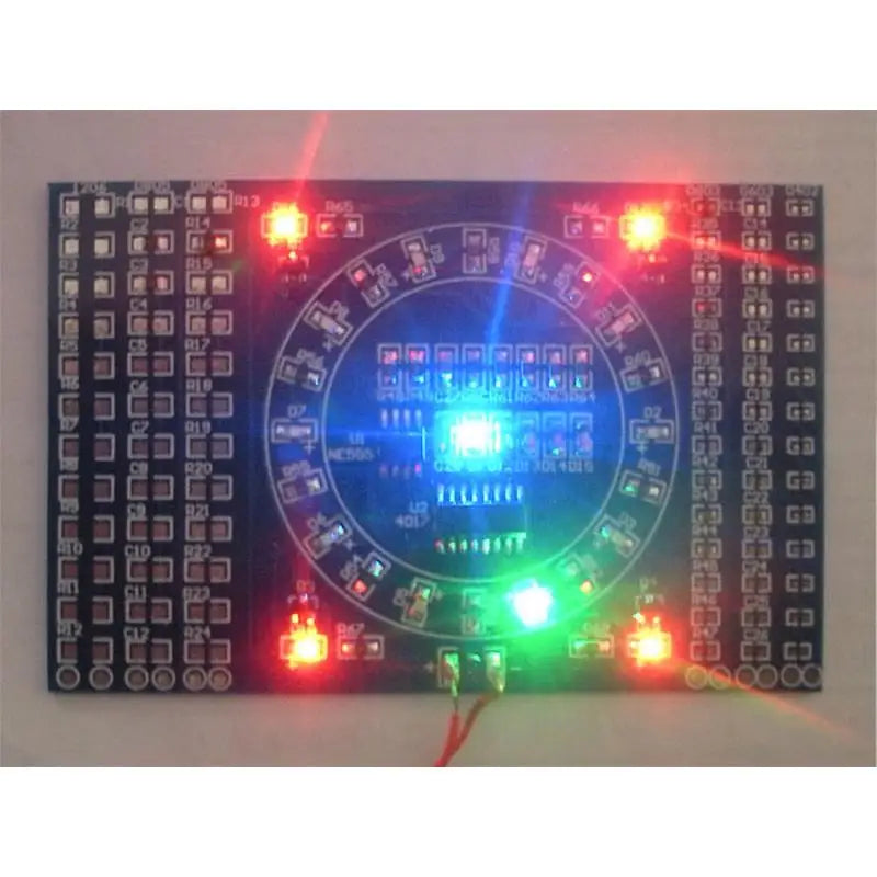 SMT Rotating Flow Lamp SMT Component Welding Practice Board Skill Training and Training Kit Welding DIY Zpaxo