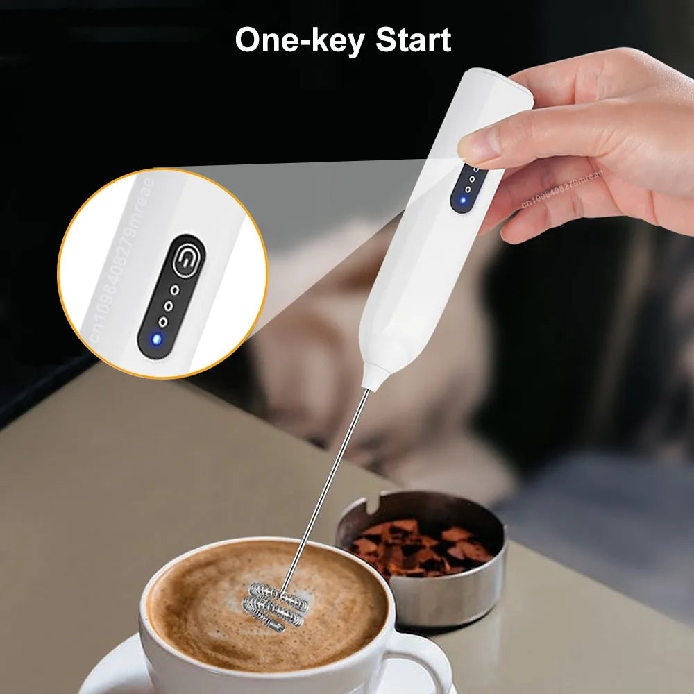 Mini Milk Frother Portable Handheld Electric Foamer Whisk Drink Mixer