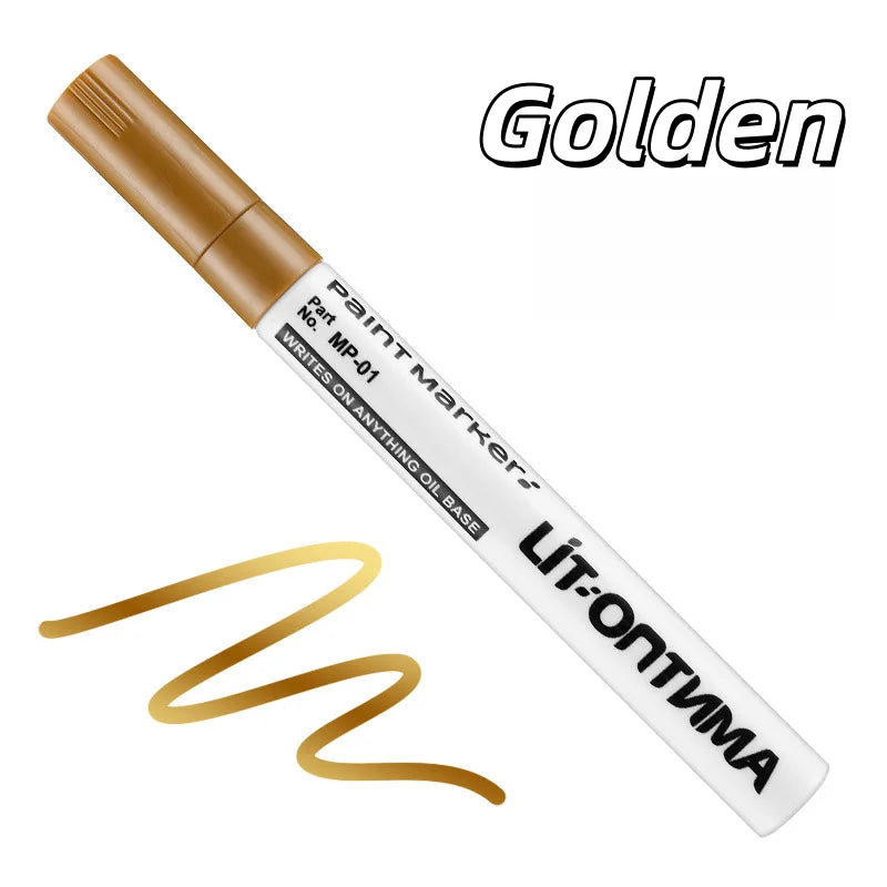 1pc/2pcs Golden Tombstone Marker | Restores Text on Granite/Marble, Weather-Resistant Fine Tip Zpaxo Golden 1pc