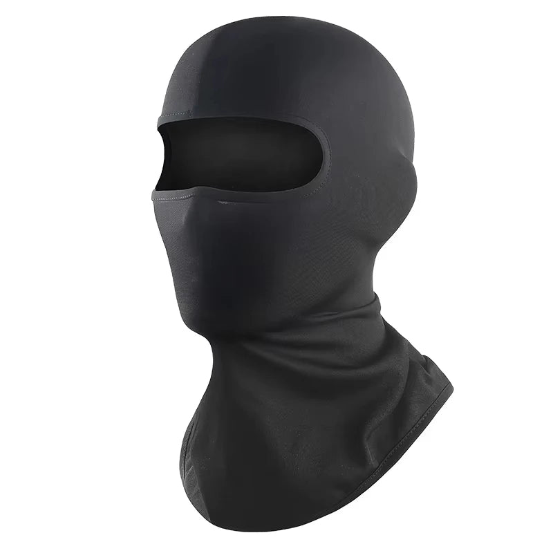 Men's Cycling Cap Balaclava Full Face Ski Mask Hood Hiking Camping Hunting Tactical Military Cap Bike Hats Neck Gaiter 1PC MTB Zpaxo Black 029