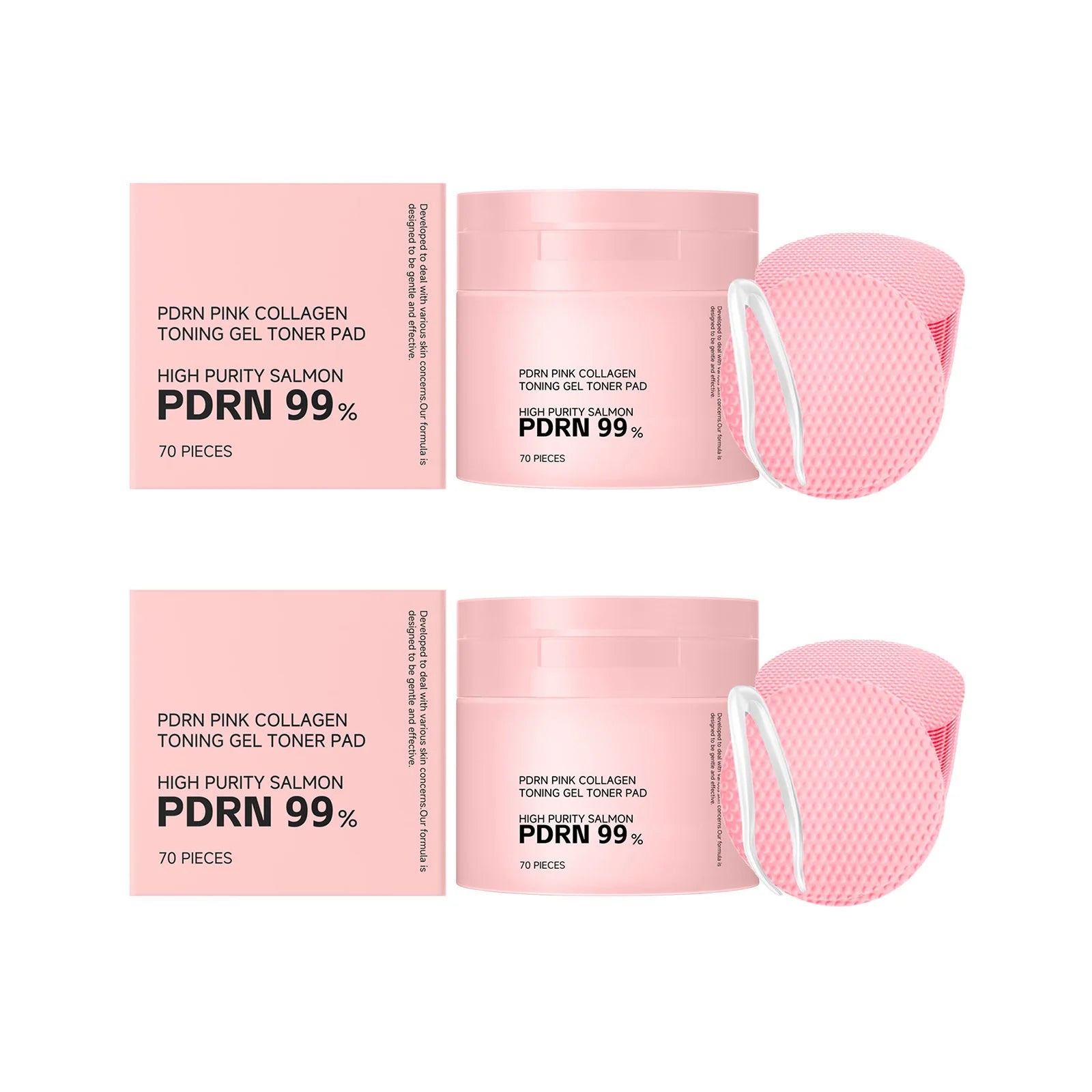 Hoygi PDRN Collagen Toner Pads – Brighten, Firm & Hydrate 70pc Toner Pads Zpaxo 2 x 70pcs boxed
