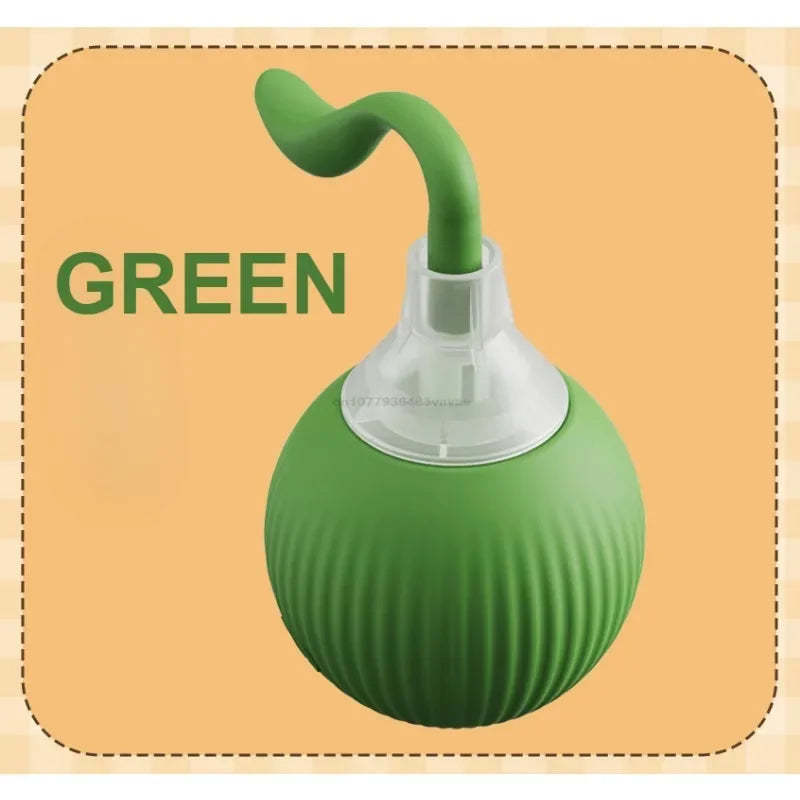 Electric Cat Ball Toys Automatic Rolling Ball Faux Tail Rechargeable Pet Interactive Toy Dog Cat Training Imitate Mouse Pet Toys Zpaxo Tail-Green