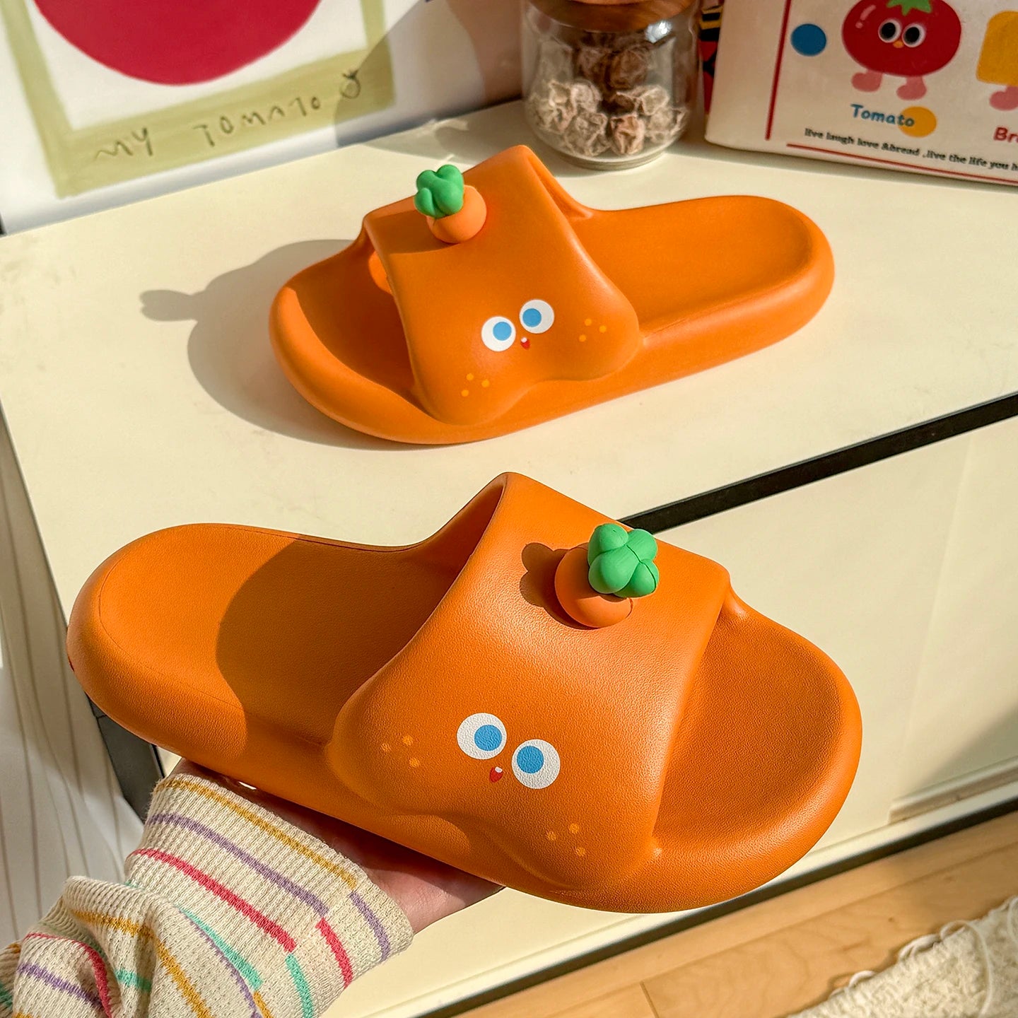 SHAJI Women Cute Pineapple Cloud Slides Summer EVA Thick Sole Non