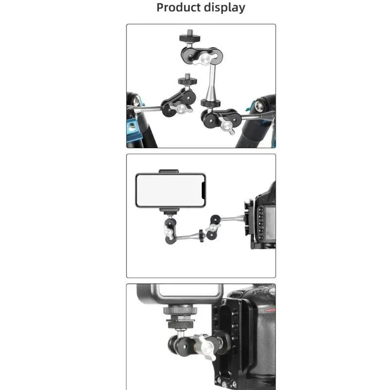 652F Aluminum Alloy Mini Arm Tripod Phone Photography Fill Light Zpaxo