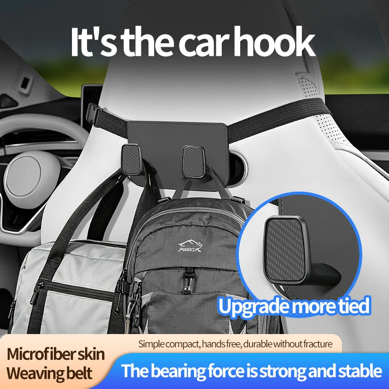 2-in-1 Car Headrest Hook & Phone Holder | Backseat Organizer Car Seat Organizer Hook Zpaxo