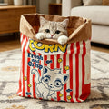 Crinkle Cat Bag Foldable Interactive Crinkle Sack For Cats, Cartoon Cat Crate Hideaway Bed With Carrying Handle Zpaxo Default Title