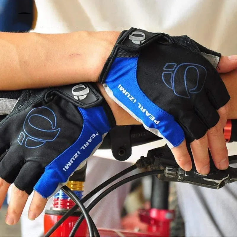 Bicycle Gel Half Finger Gloves Anti Slip Sweat Proof Shockproof Mountain Bike Road Armguard Portable Half Finger Bicycle Gloves Zpaxo