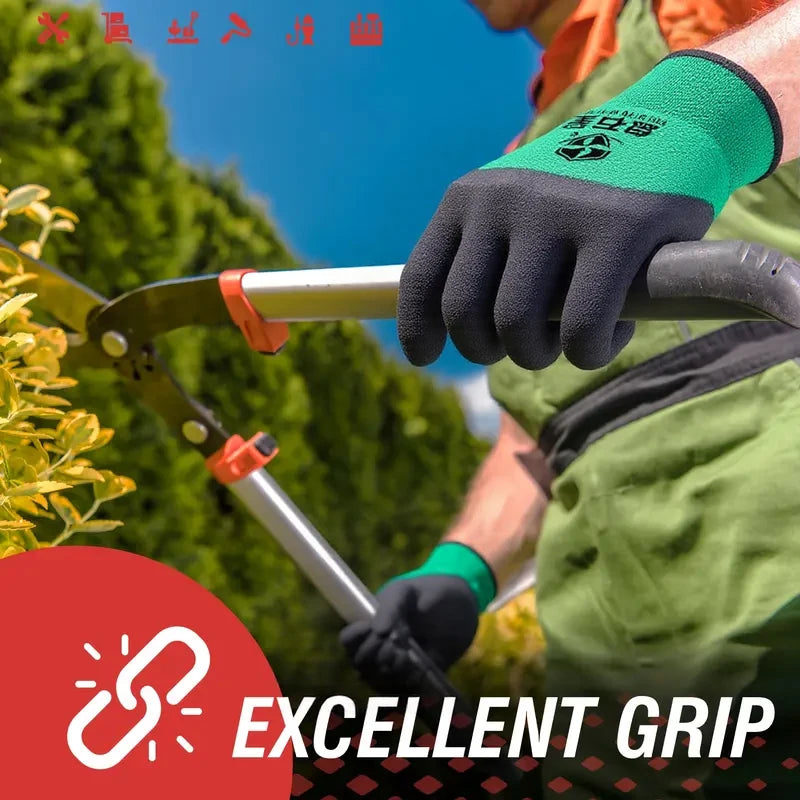 2 Pairs Gardening Gloves - Non-Slip, Ergonomic Design for Outdoor Work, Car Repair, Fishing - Durable & Multi-Purpose (Men & Wom Zpaxo